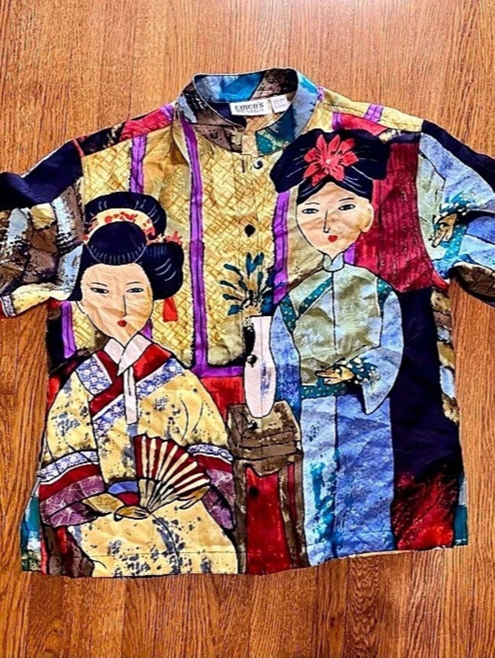 100% Silk Asian Blouse